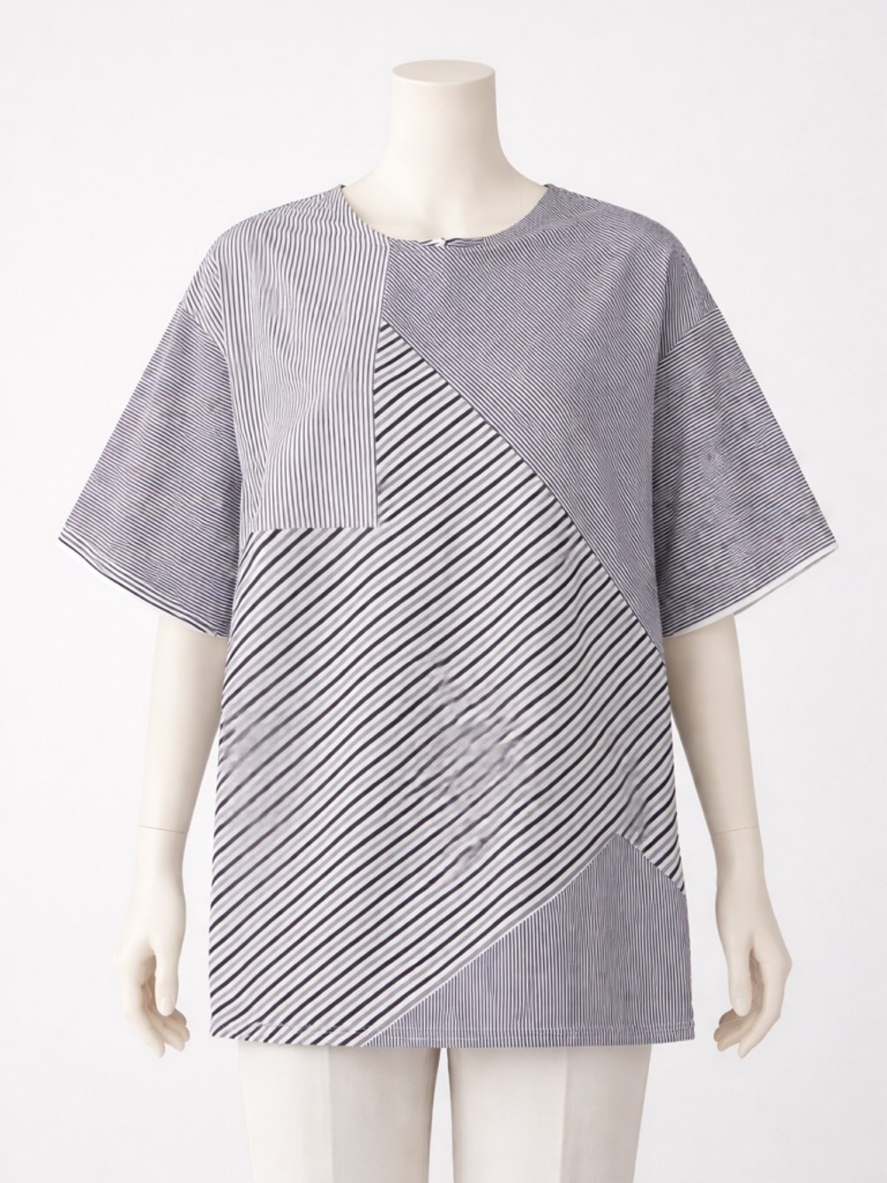 Victoria Beckham Striped Crew Neck Top